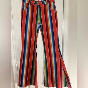 Women's Ranch Dress’N Multicolor Striped Flare Jeans